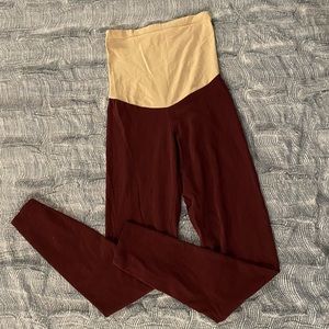 Burgundy Maternity Leggings